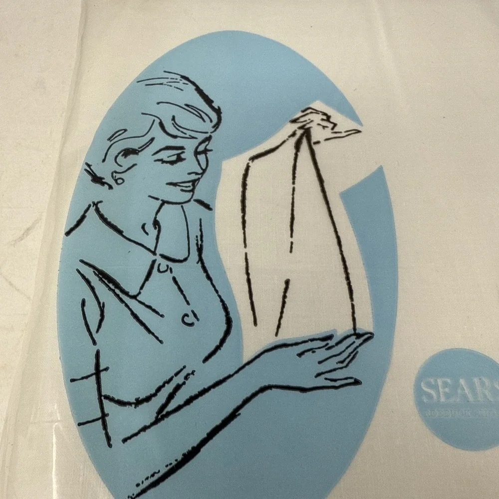 VTG NOS Sears Harmony House Fine Muslin All Cotton Twin Flat Sheet 72X108 White