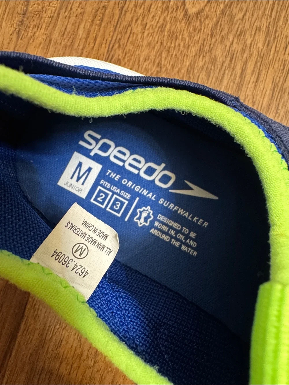 Speedo slip water