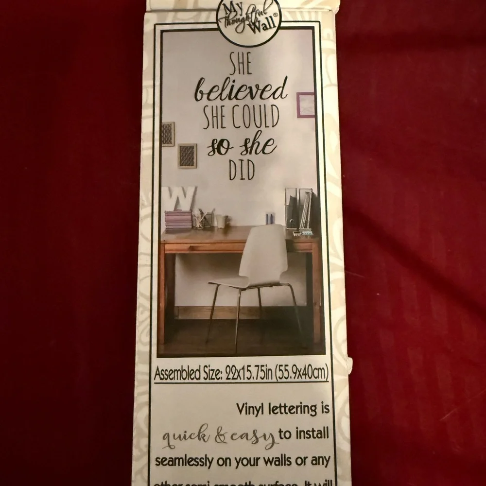 Inspirational “She Believed She could So She Did” Wall Art sticker