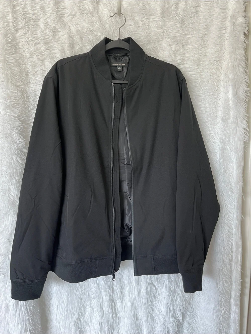 Banana Republic Black Men's Bomber Jacket-NWOT
