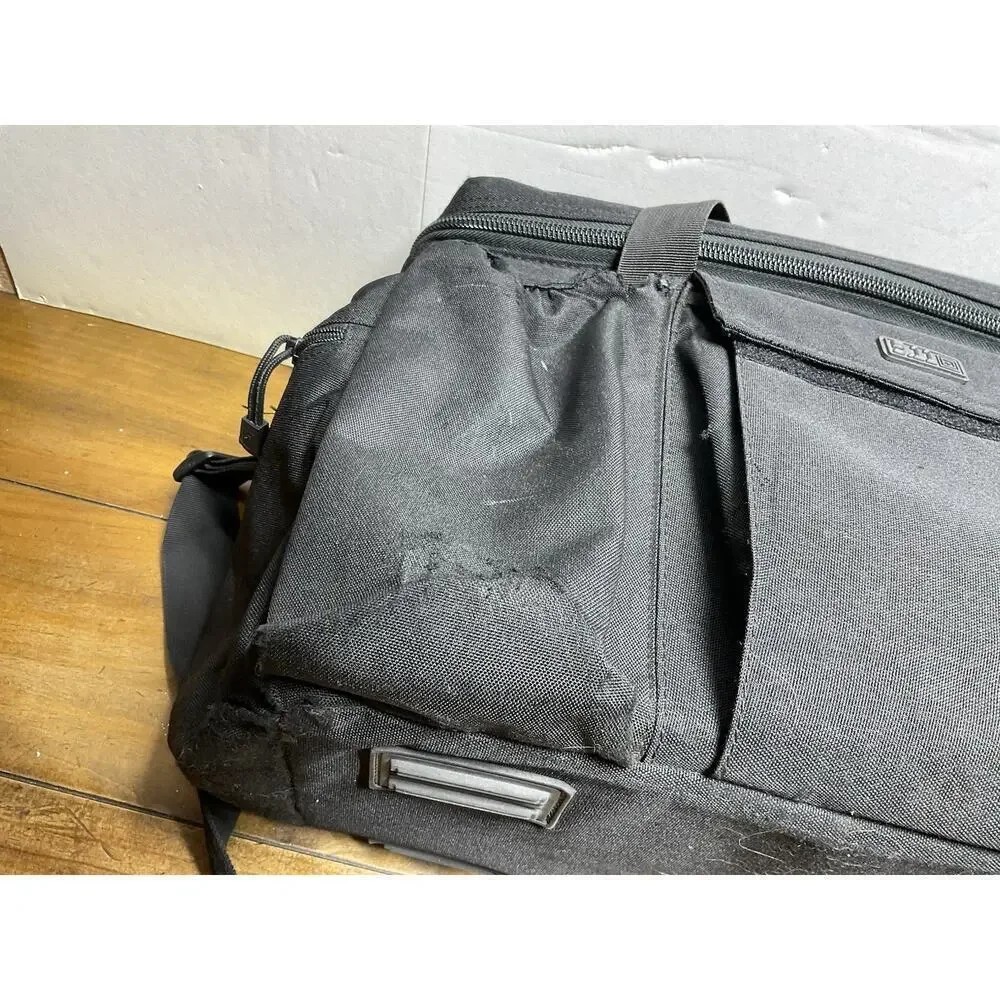 5.11 Patrol Ready Tactical Bag Large Travel Pockets Zippers Black Shoulder Strap