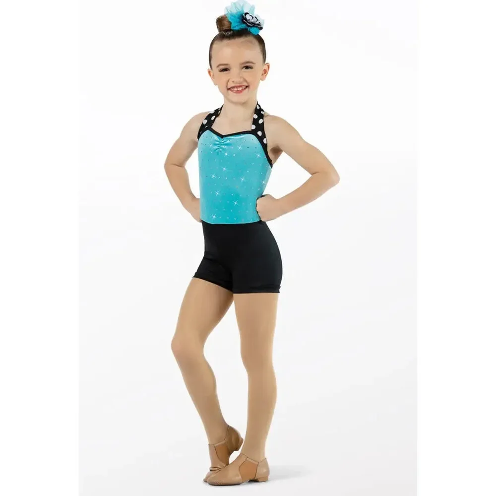 Pre-Owned Dance Costume Small Child Turquoise Weissman 14382 Tap Ballet Jazz Po
