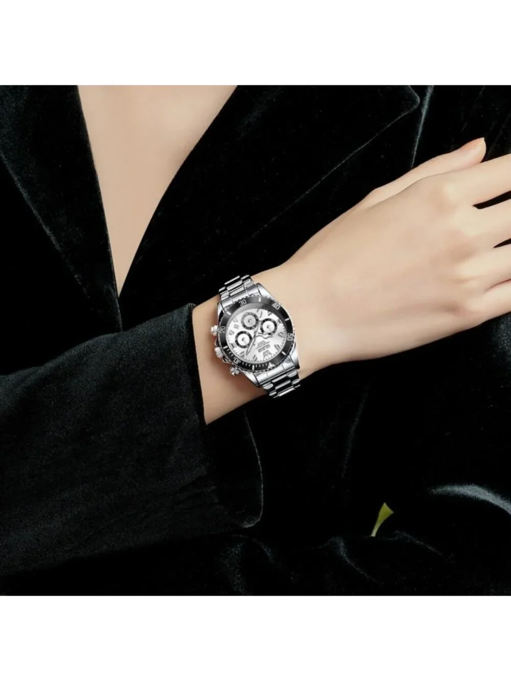 Stylish Women's Diamond Dress Watch - Analog Quartz, Waterproof, Luminous