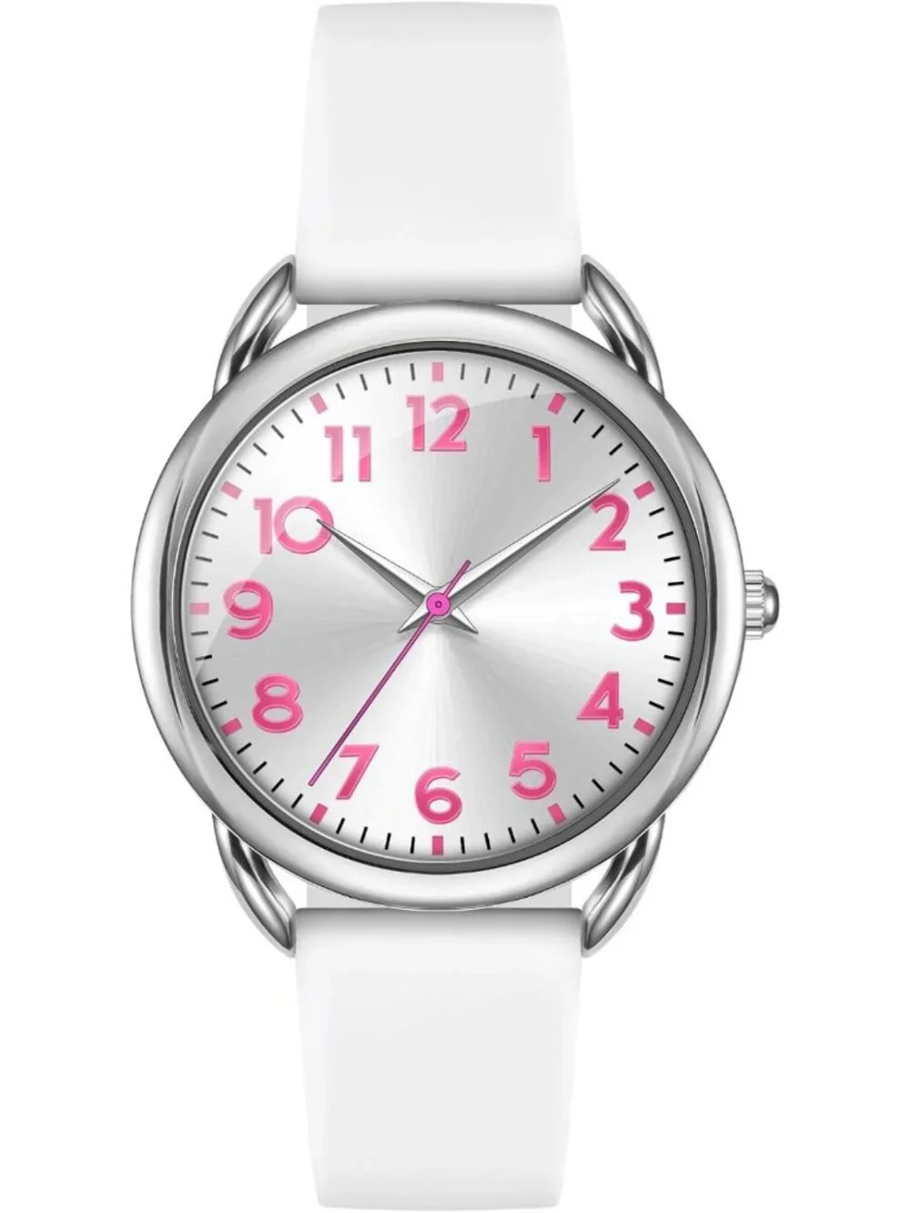 Stylish Women's Waterproof Watch with Easy-to-Read Numeral Dial & Silicone Strap