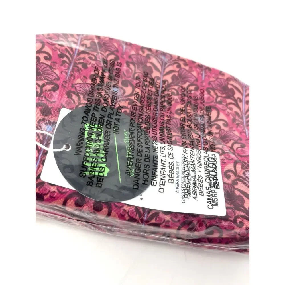 Vera Bradley Wicked Mini Dome Cosmetic Bag Makeup Pouch Bewitching Pink Small
