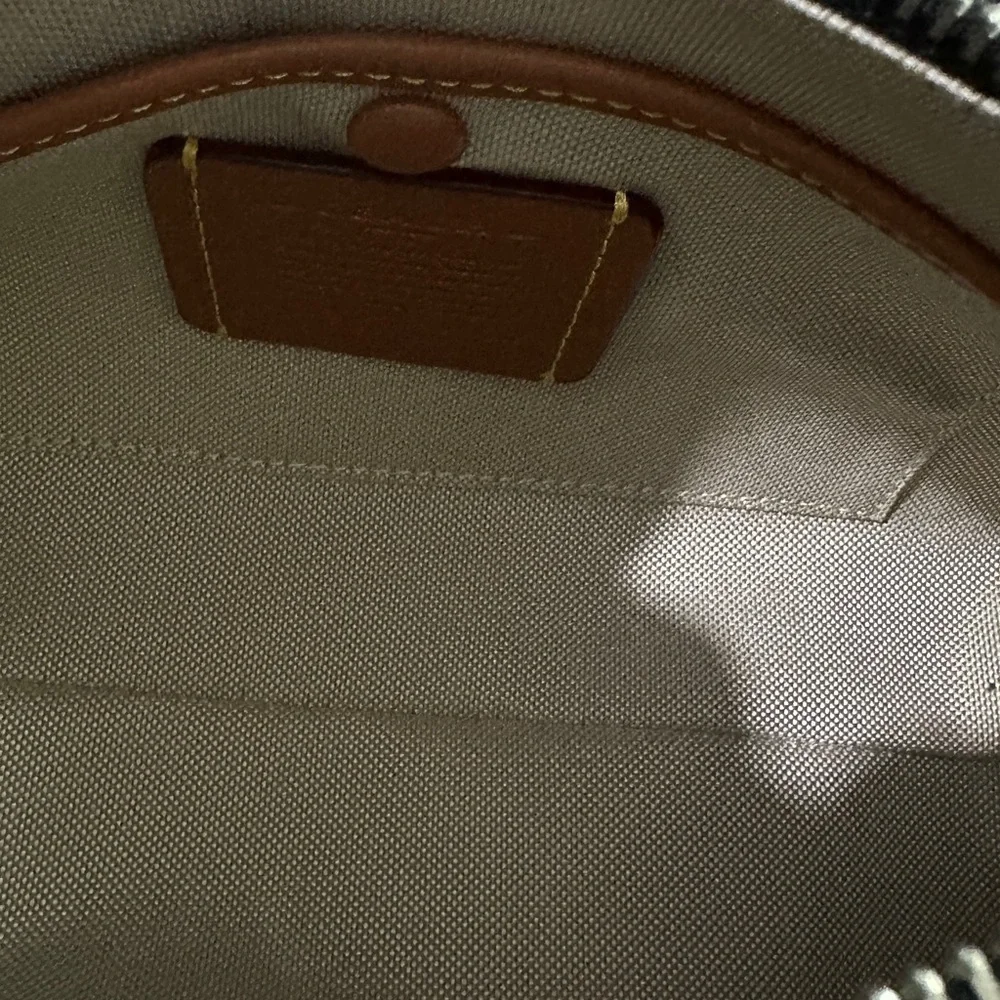 Coach Black Patent Leather Shoulder Bag with Silver Chain