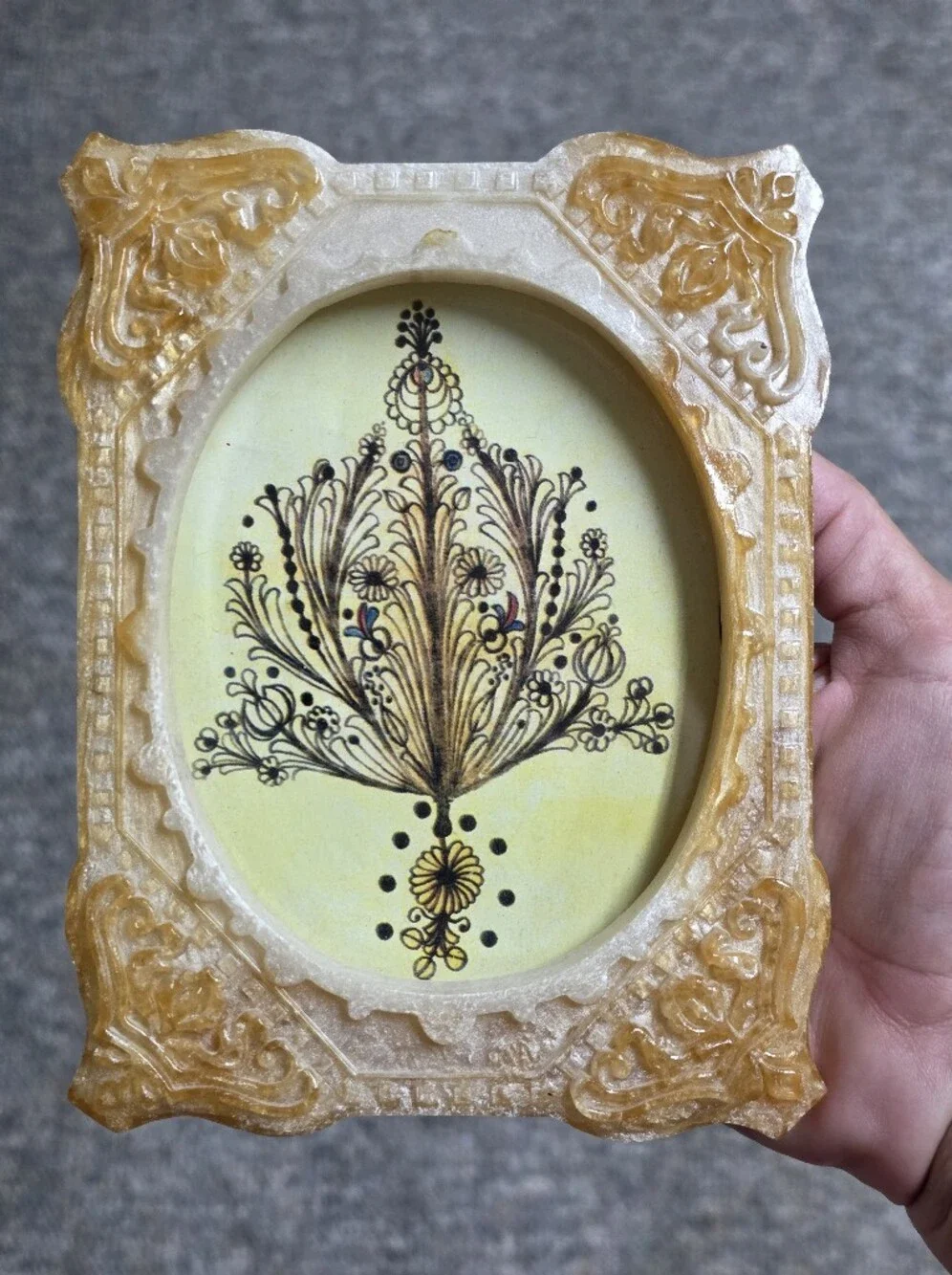 Laura Ashley Amber Floral Carved Resin Frame