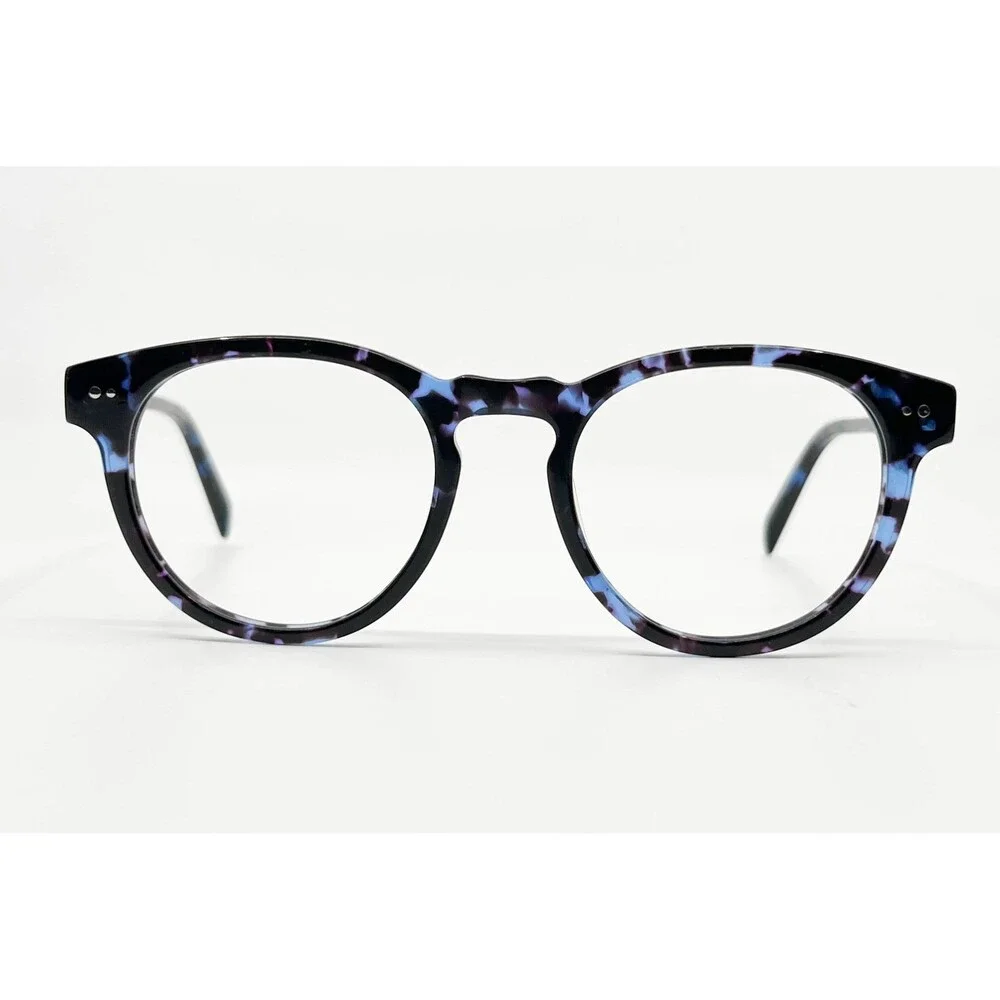 Warby Parker Hayes Eyeglasses Womens Blue Tortoise Round 49-20-145