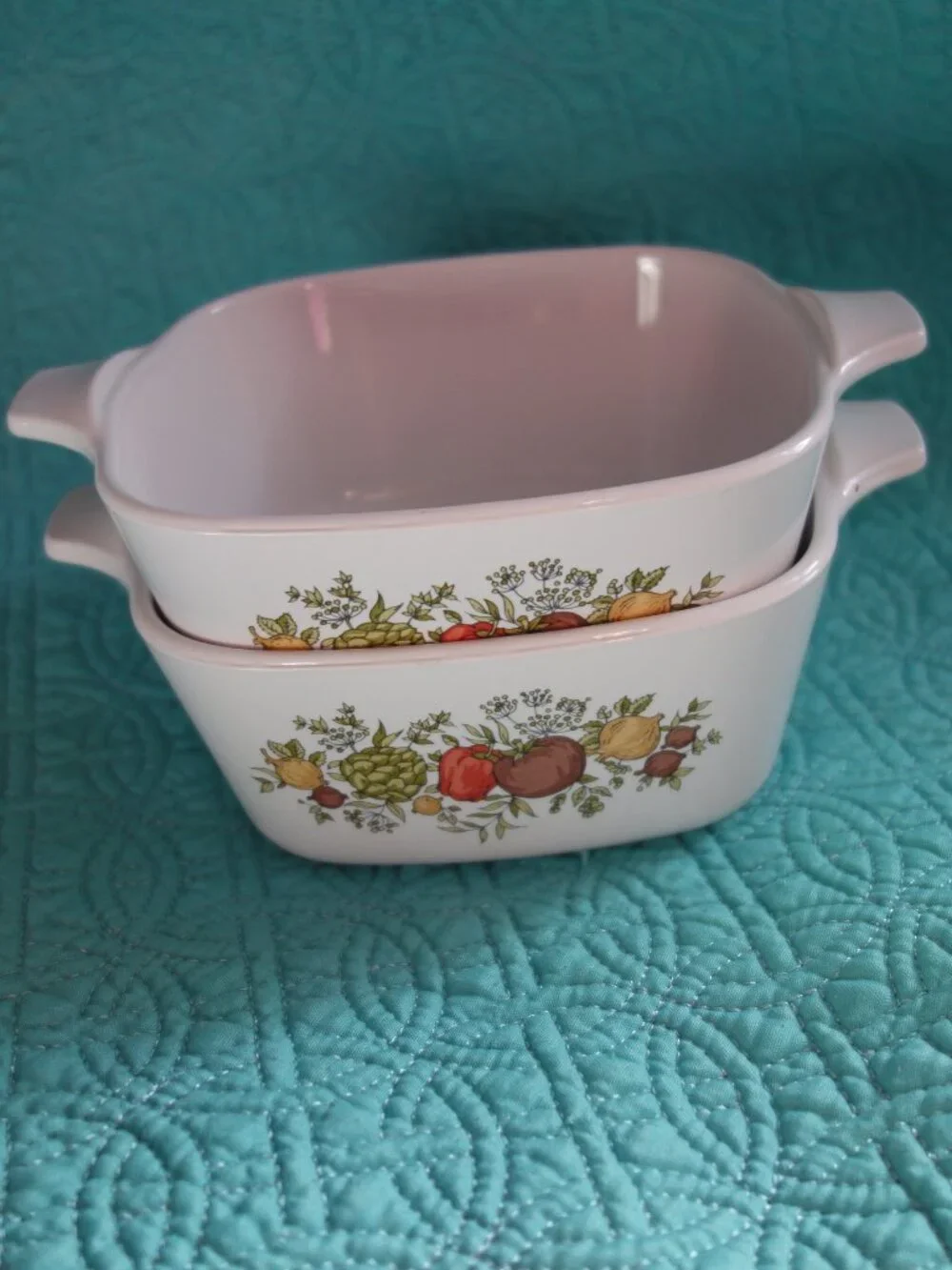 Pair of Corning Ware Spice Of Life Bakeware Square