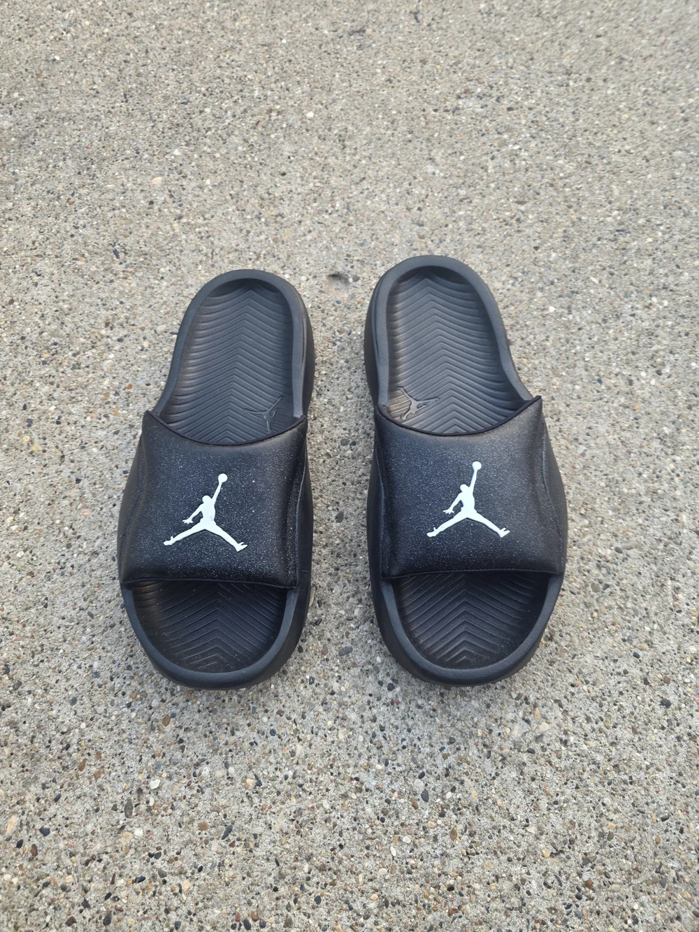 Jordan Black Slide Sandals Jumpman Logo Youth Boys 7
