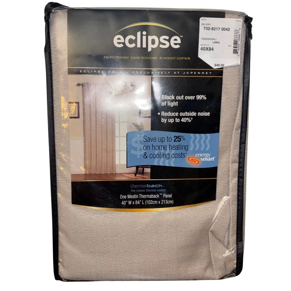 Eclipse‎ Gold | One Westin Thermaback Panel | Blackout Curtain Panel | 40x84