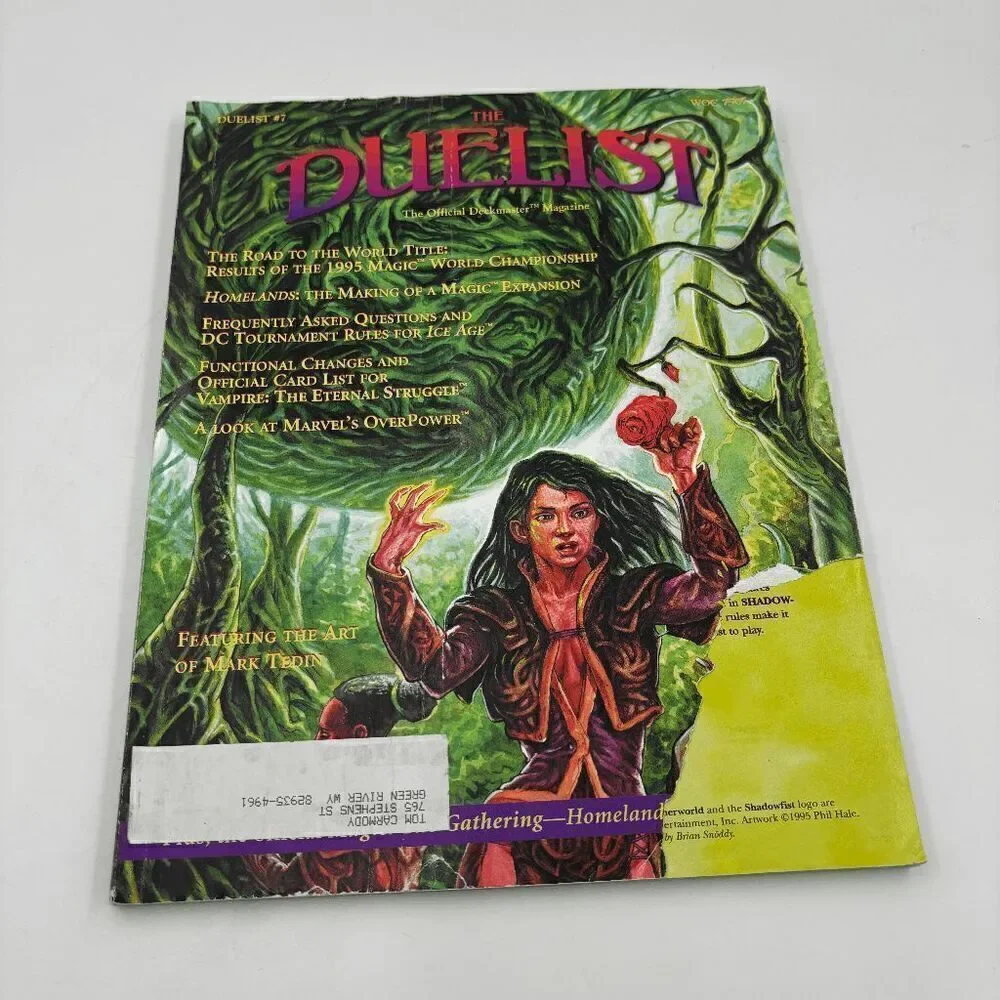 1995 THE DUELIST DECKMASTER MAGAZINE #7‎ Includes Mark Tedin Art Poster