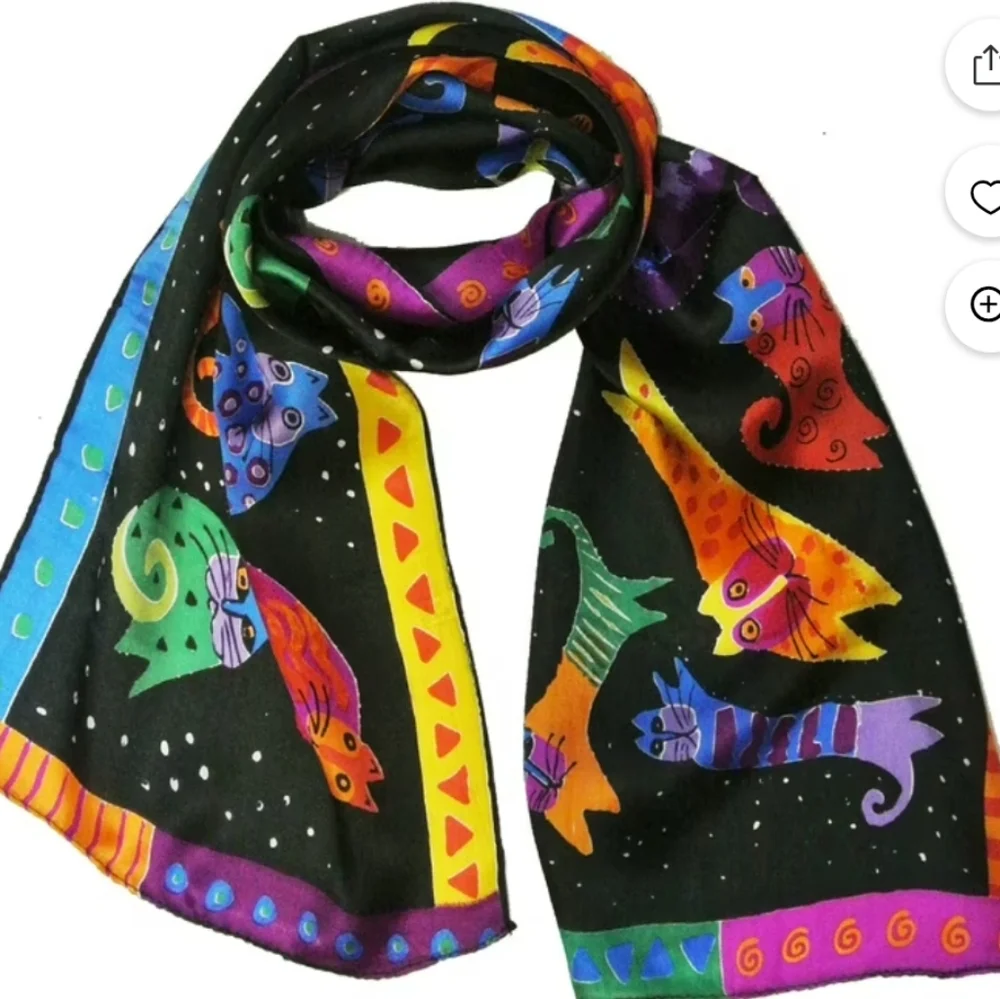 Wrapables Vibrant‎ 100% Silk Long Feline Rainbow Scarf, 51