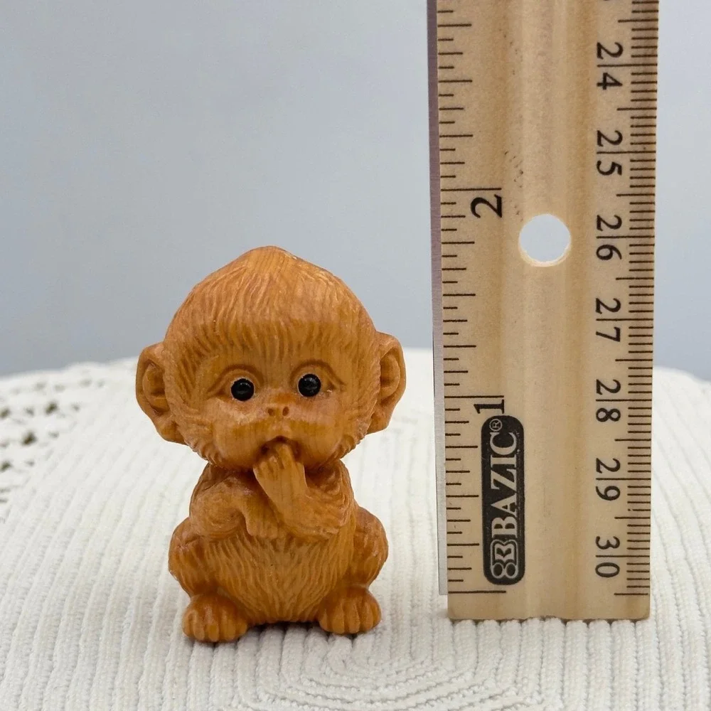 Miniature wooden animal handcrafted‎ Monkey