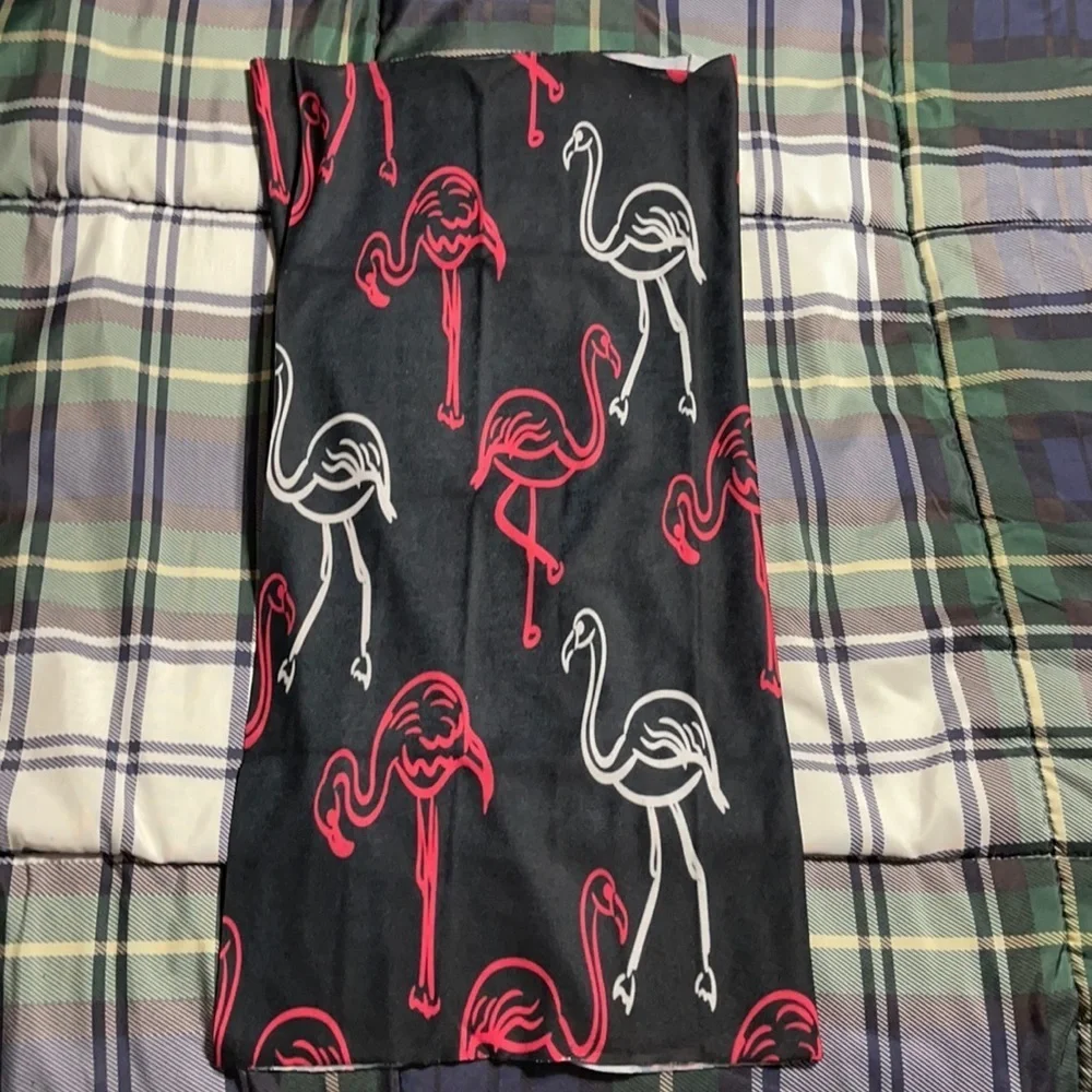 6/$20 New long cloth flamingo neck gaiter
