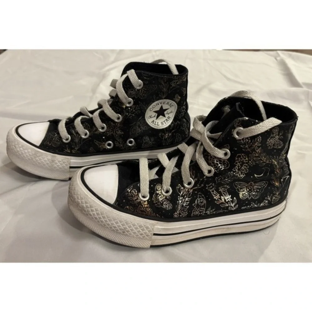 Converse YOUTH CTAS‎ Lift Butterfly Sneakers/Shoes size 13 Black/metallic Design