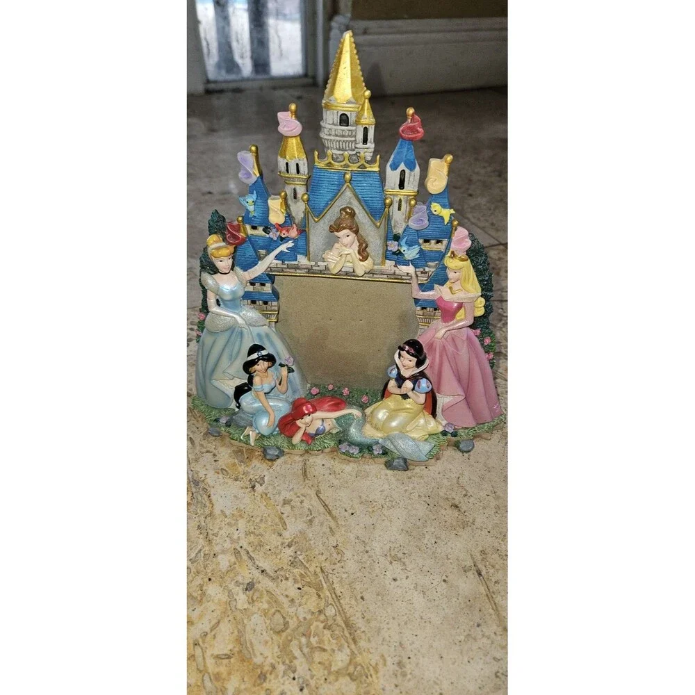 Disney Parks Authentic Princess Castle Photo Picture Frame 3D Fully Sculpted