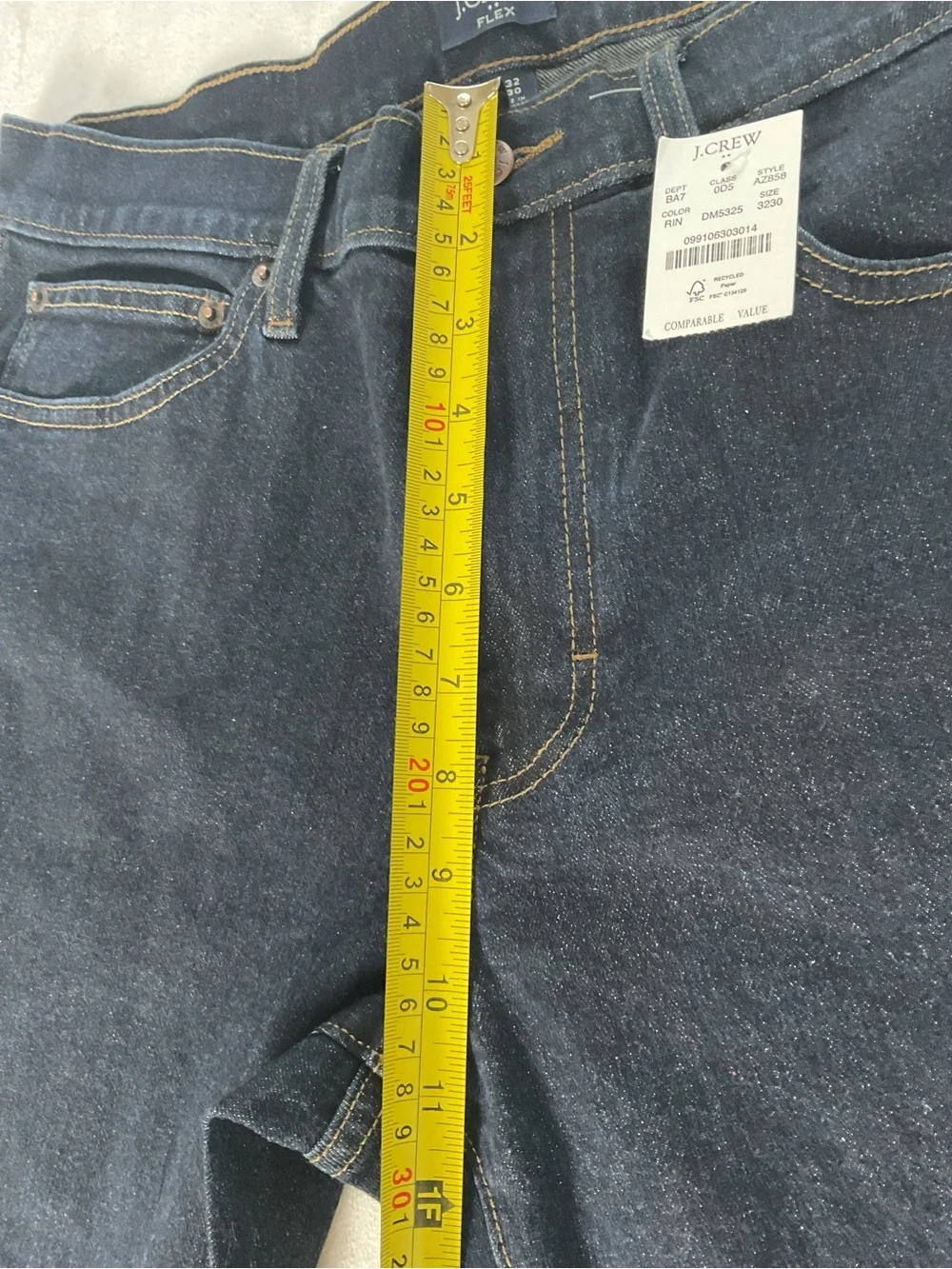 J.Crew Flex Athletic Slim Jeans Men’s 32x30 Dark Wash NWT