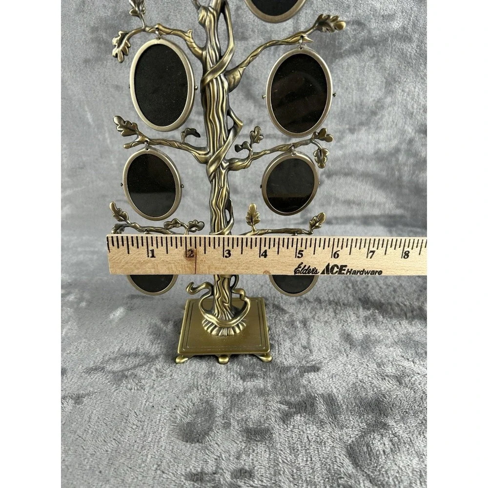Burnes Of Boston Vintage Brass Family Tree Photo Frame‎ Oval Shaped Frames