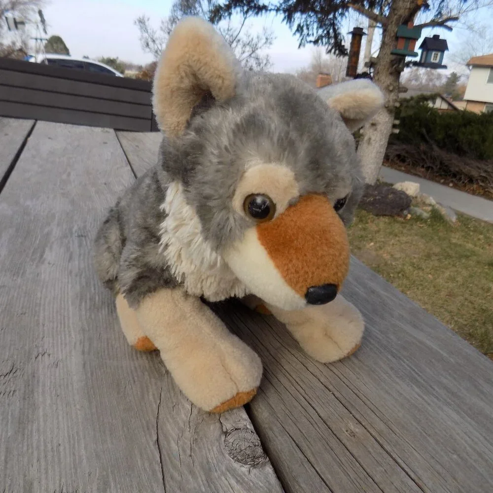WOLF Plush, Realistic Wolf, PLUSH STUFFED ANIMAL *