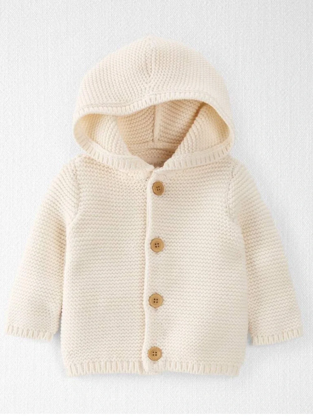 Little Planet by Carter’s Baby Organic Cotton Signature Stitch Cardigan - Cream