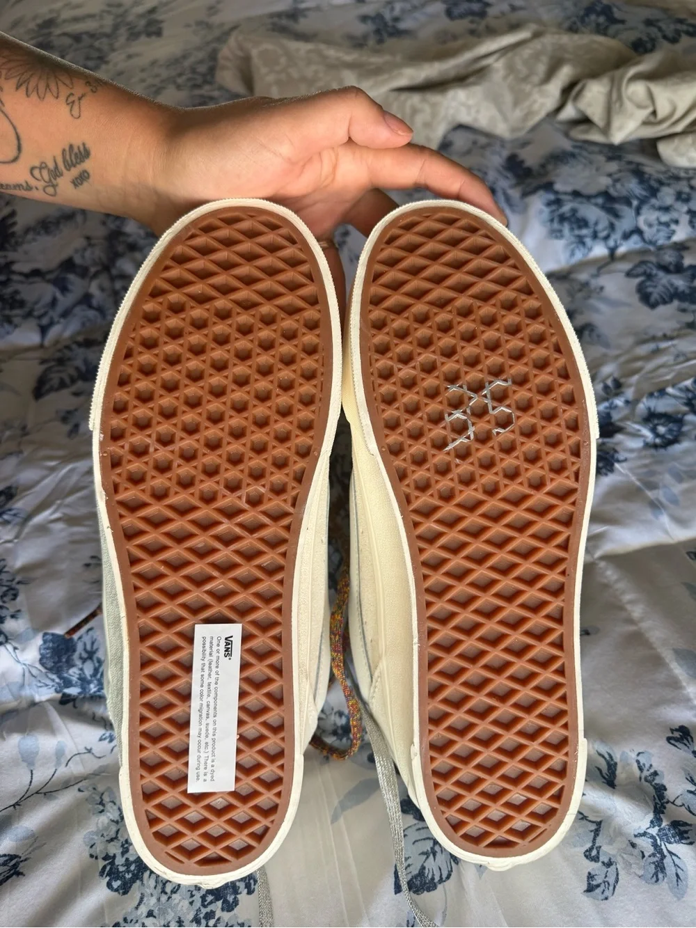 Vans cream platform