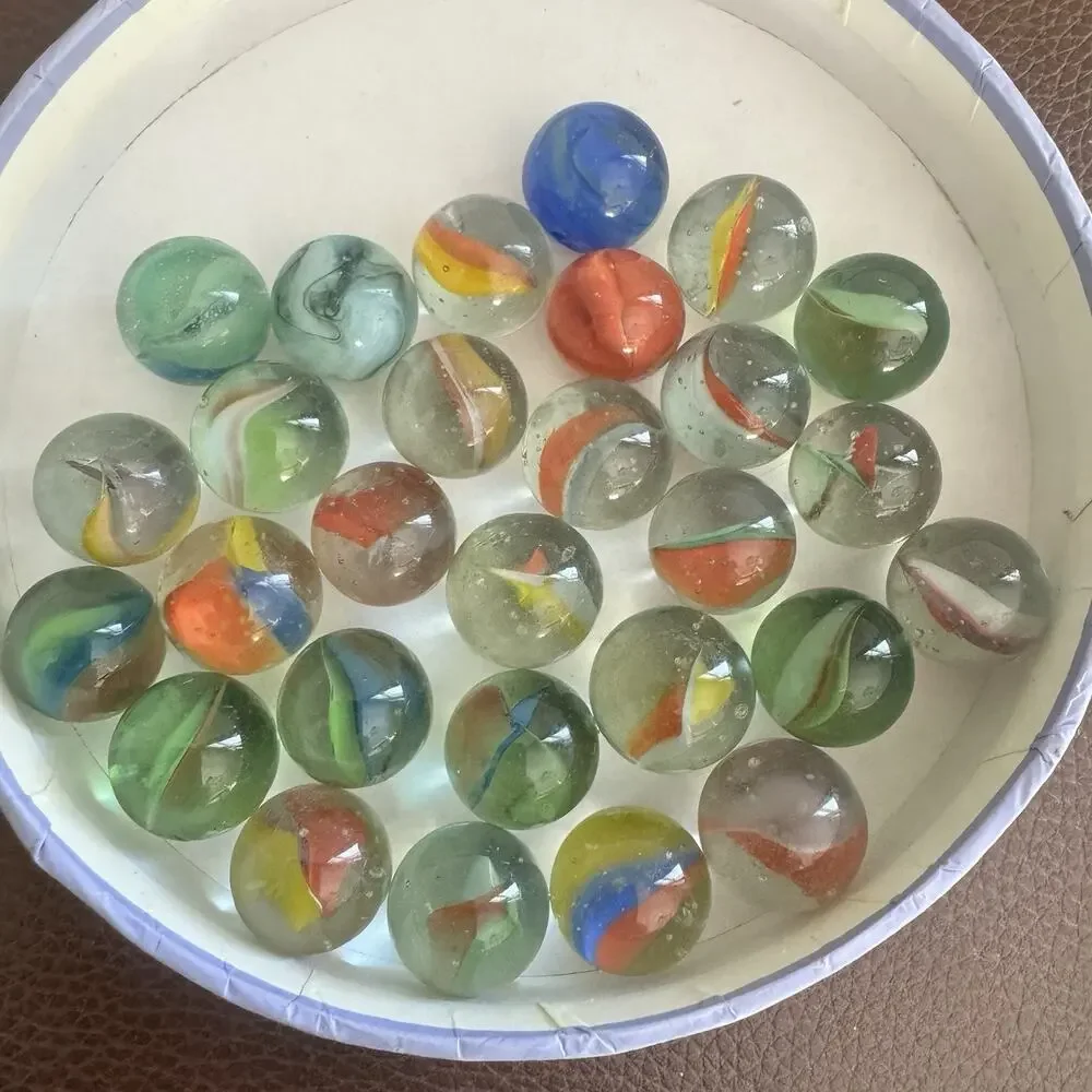 Lot Of 28 Vintage Glass Marbles