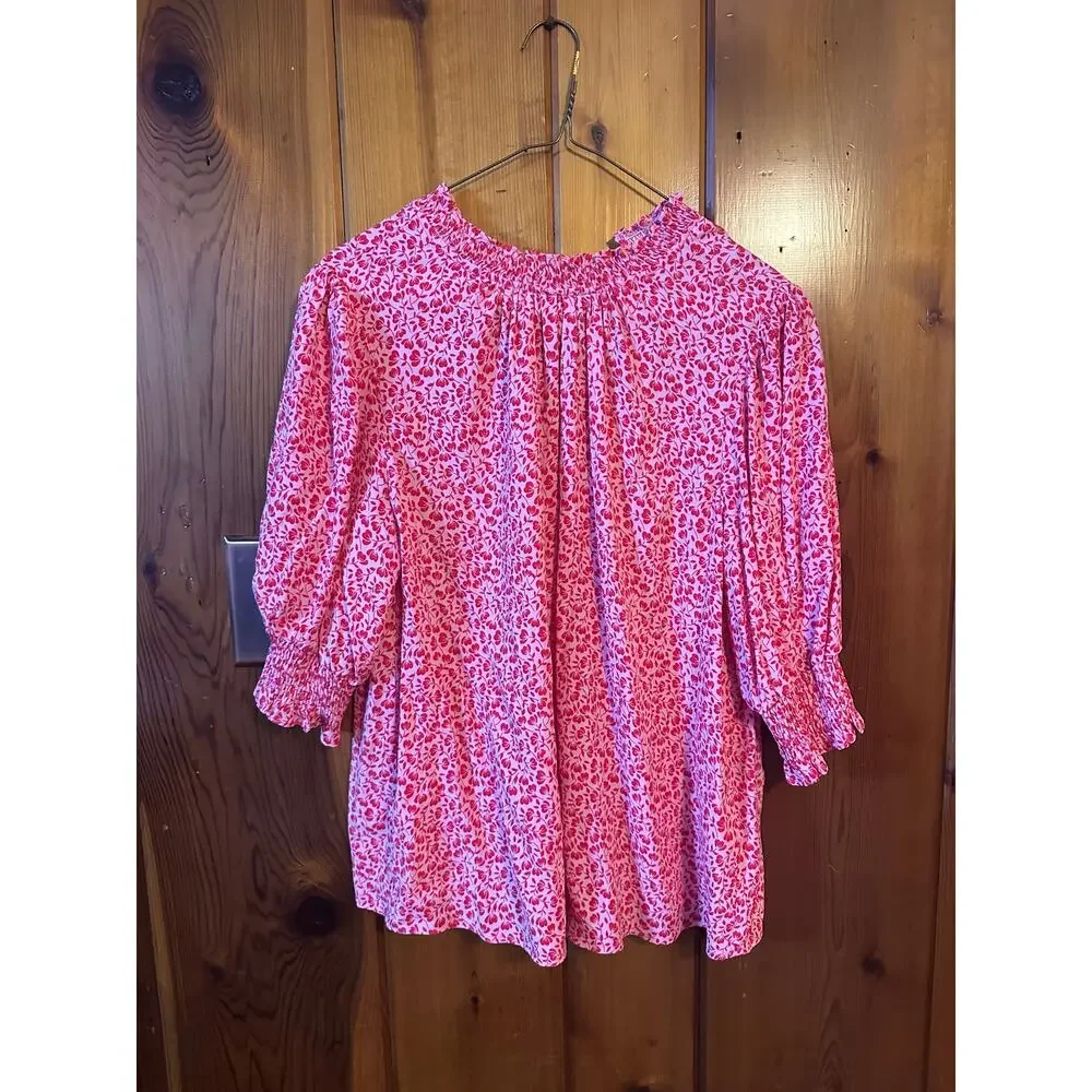 Pink Puff Sleeve Top | Boden | Size M