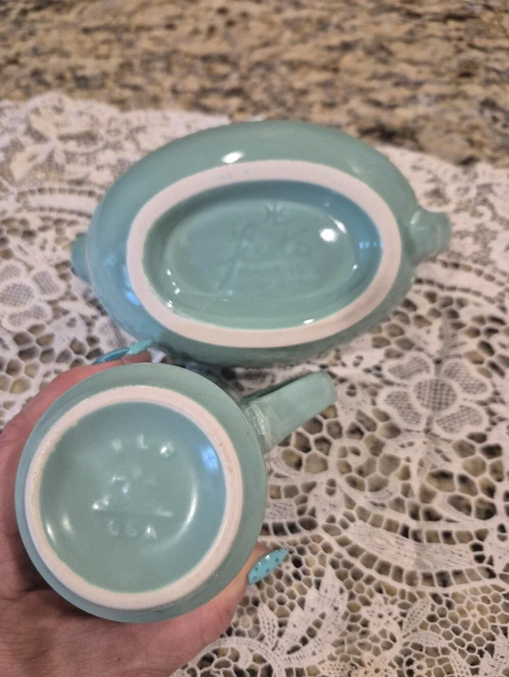 Fiestaware glossy aqua