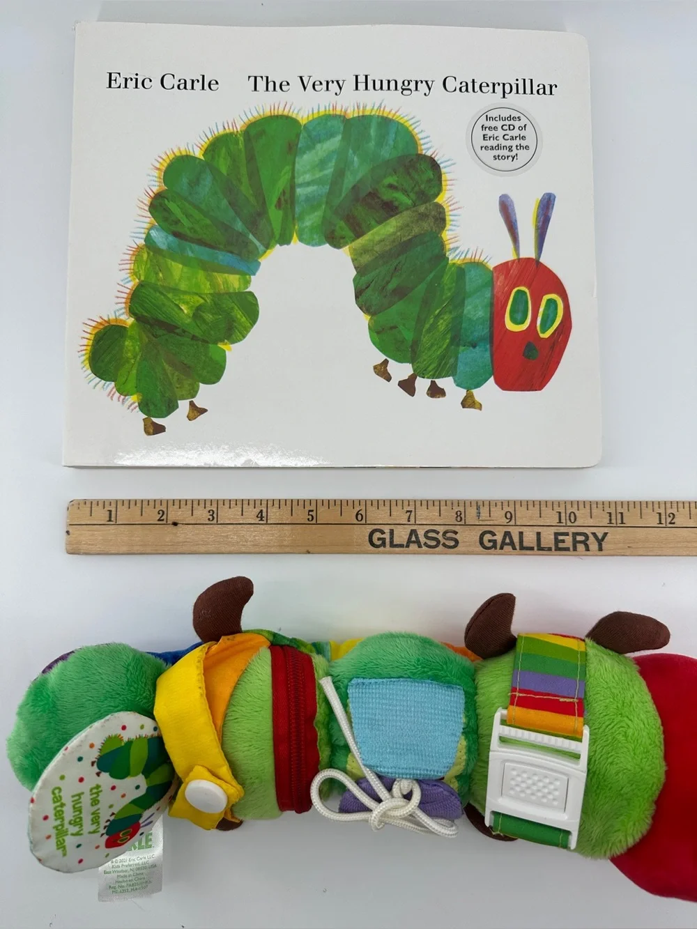 Eric Carle CD & Very Hungry Caterpillar  Interactive Board Book & Plush Set of 2