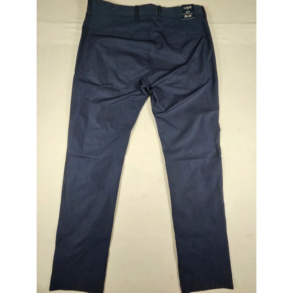 J.Crew Flex Slim Fit Navy Blue Performance Pants Mens 33x32 AA712 NWT