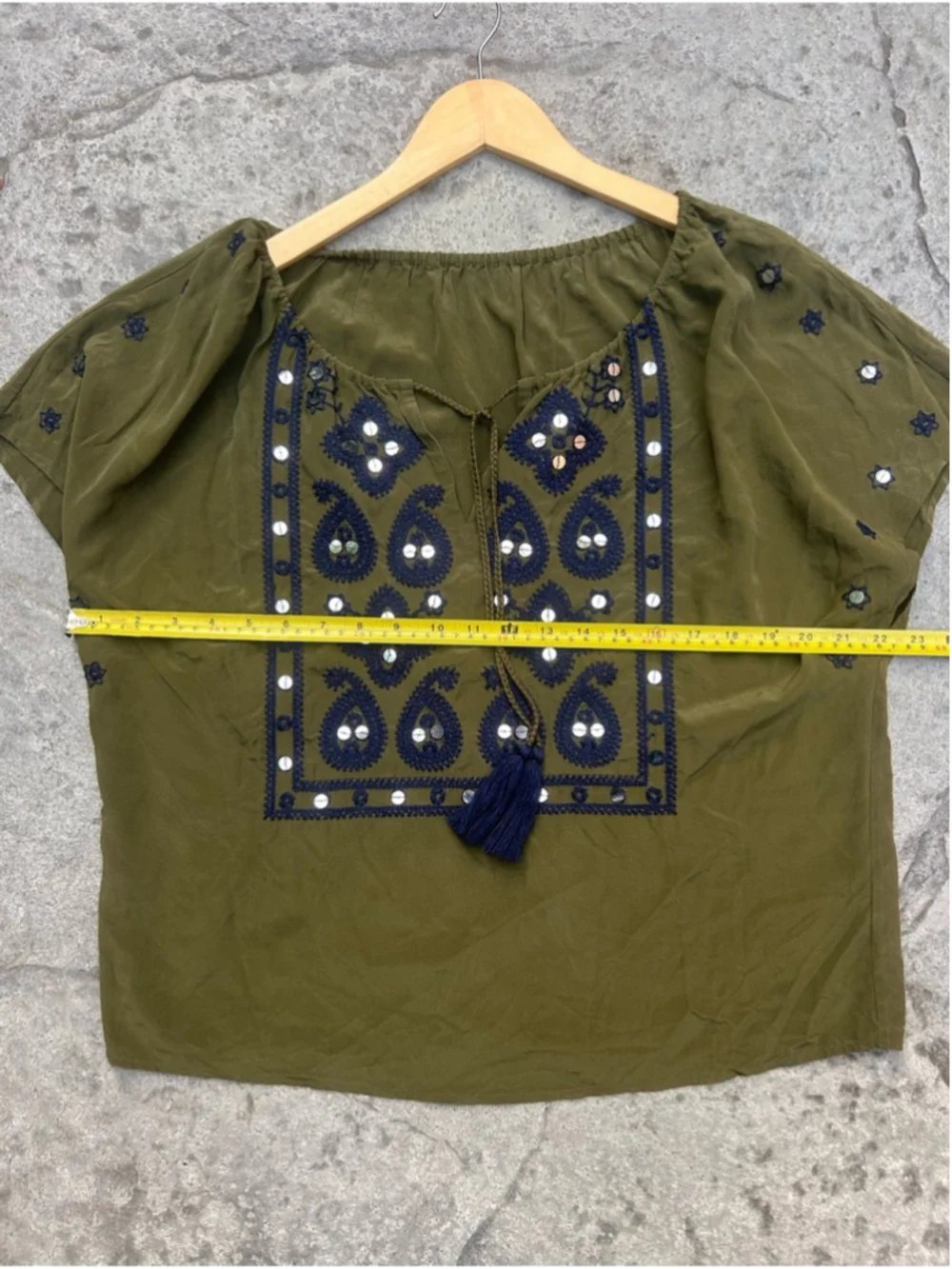 Tory Burch silk embroidered
