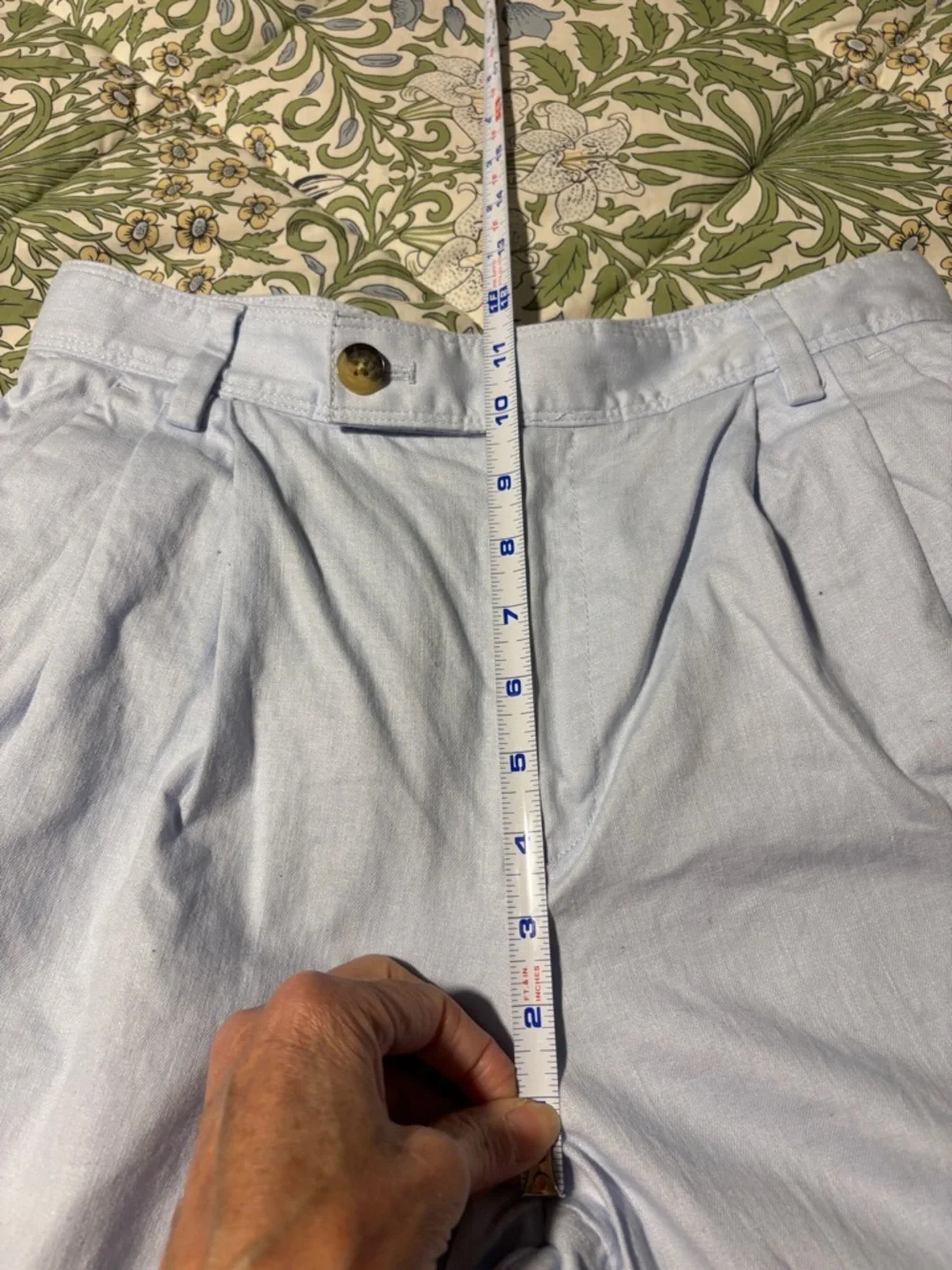 Banana Republic Light Blue Wide-Leg Women’s Linen Blend Dress Pants Trousers 4
