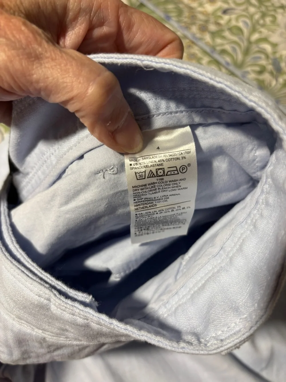 Banana Republic Light Blue Wide-Leg Women’s Linen Blend Dress Pants Trousers 4