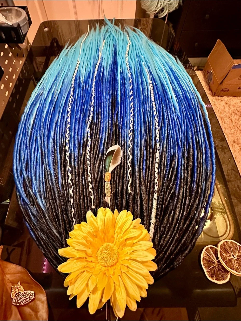 Handmade blue ombre