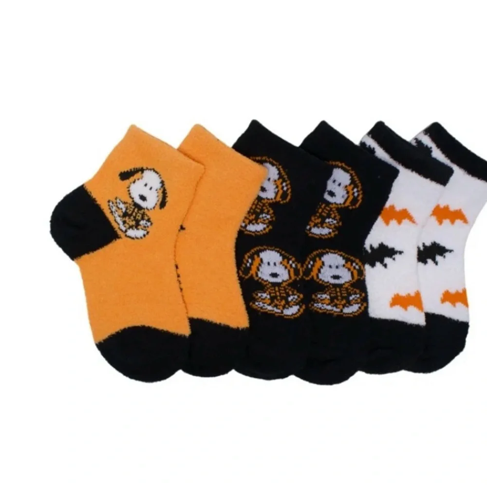 🔴3/$12 Snoopy‎ Halloween Themed Socks Set! Size 4T-5T