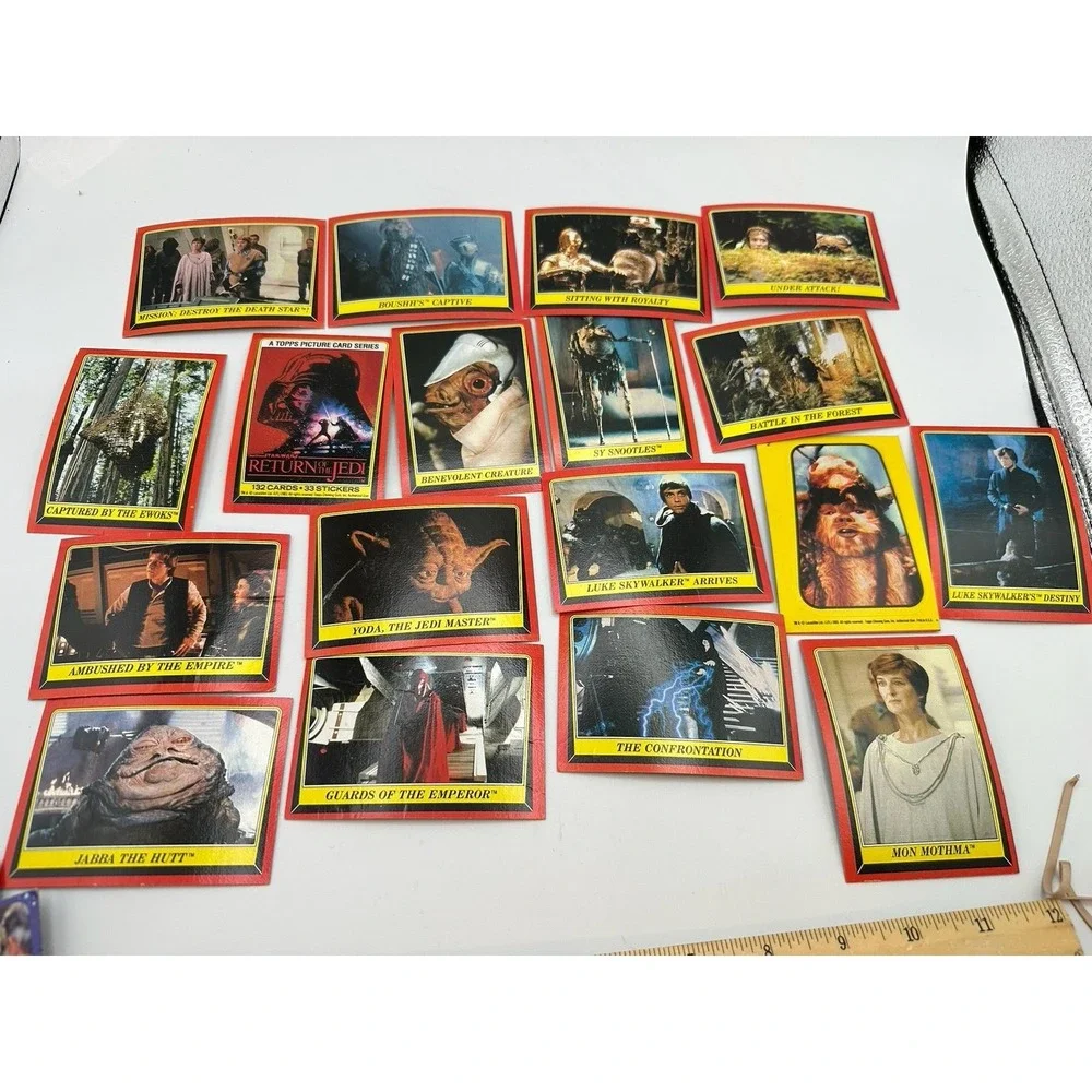 1983 Topps Star Wars Return of the Jedi (Red Border)‎ Trading Card Lot 18 Total