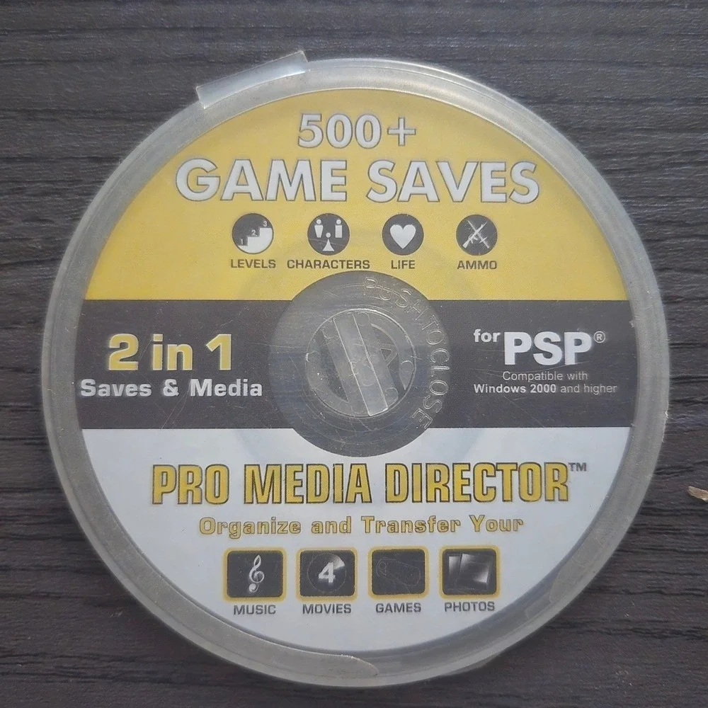 Pro Media Director 2-in-1 Saves & Media Disc for Sony PSP (500+ Game Saves)‎