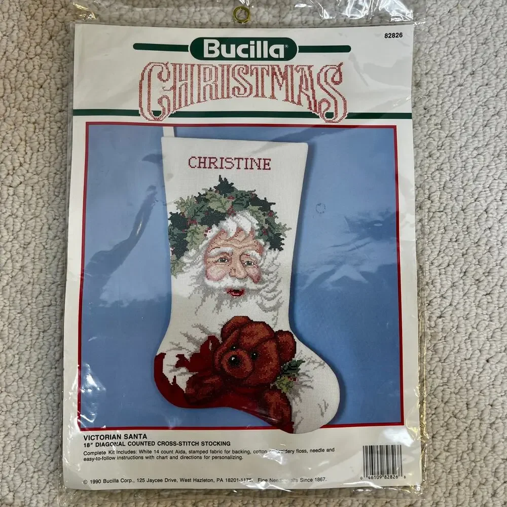 Victorian Santa Stocking Bucilla Christmas 18
