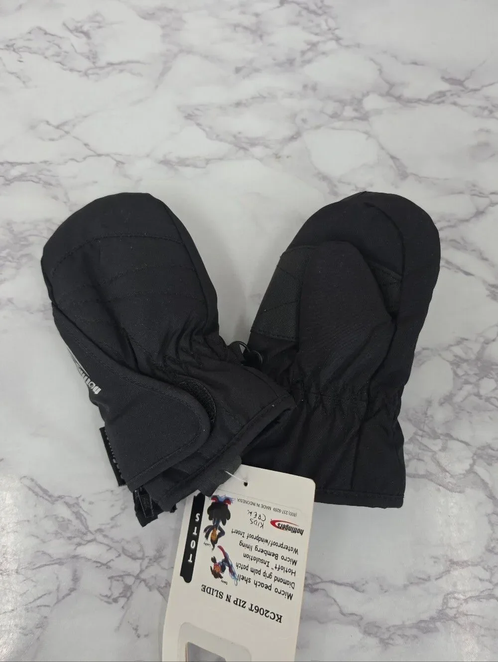 Hotfingers Black Toddler Insulated Mittens Gloves NEW