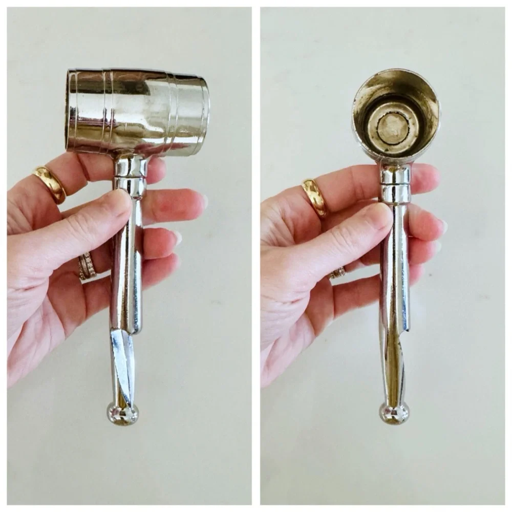 VTG Mr. Bartender Jigger & Bottle Opener Corkscrew, Multi-Tool Ice Gavel Hammer
