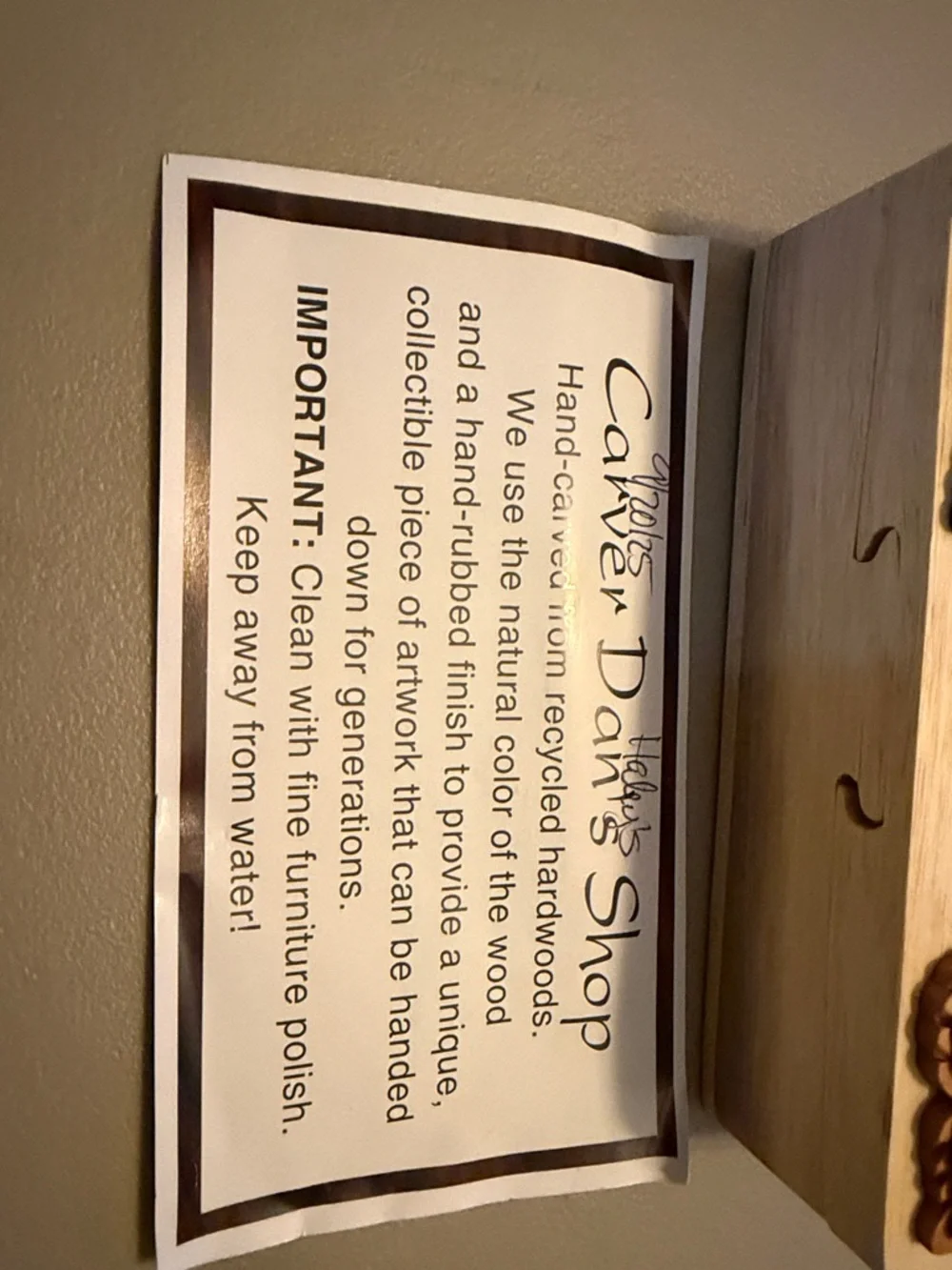 Carver Dan’s Shop decorative wooden