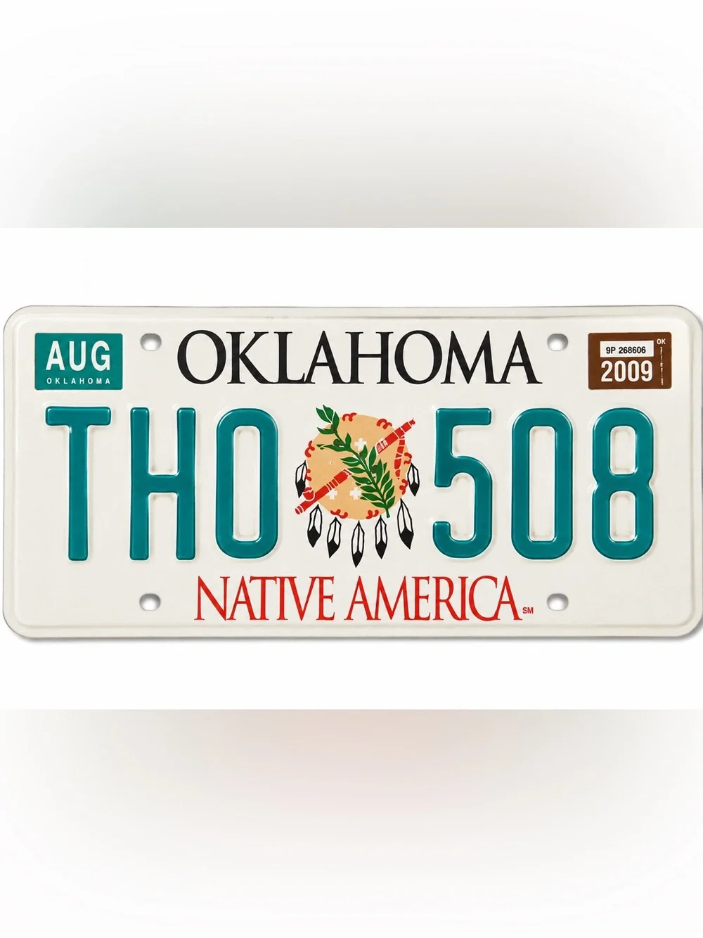 Oklahoma Native America License Plate