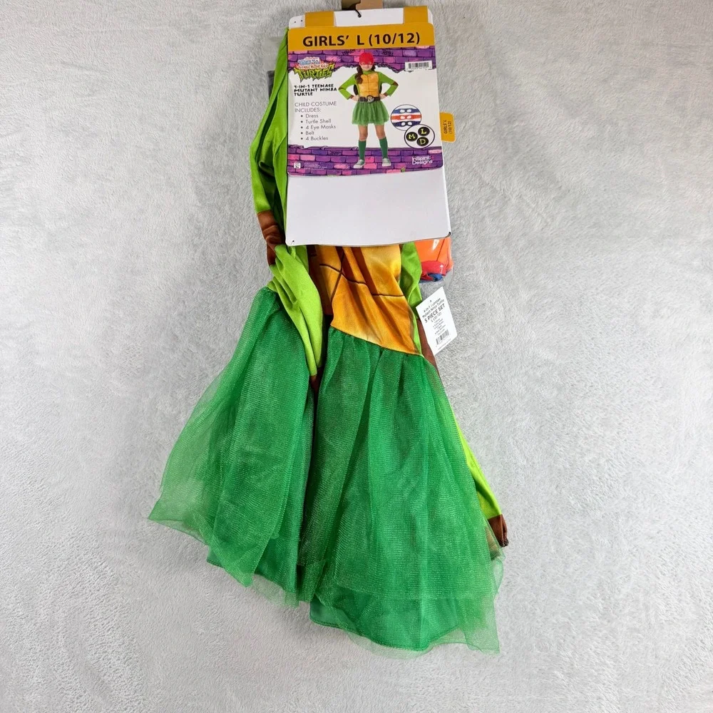 TMNT 4-in-1 Teenage Mutant Ninja Turtle Costume Girls Large 10/12 Dress Set