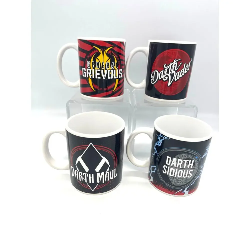 Galerie Star Wars Set of 4 Coffee Mugs General Grievous Darth Vadar Darth Maul