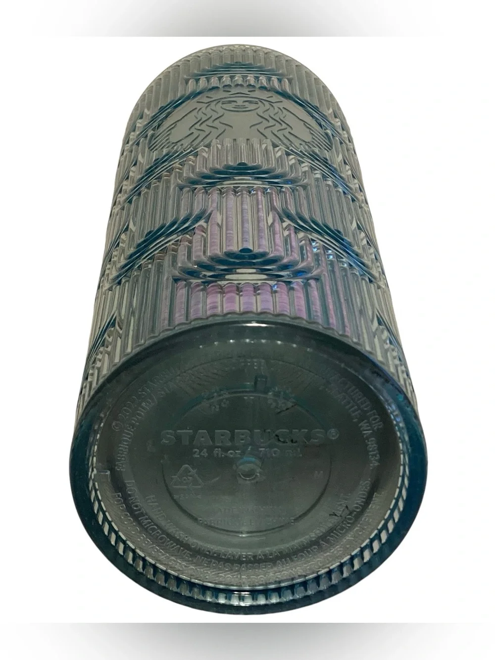 Starbucks Iridescent Mermaid 24 Oz Teal & Purple Venti Tumbler Cold Cup 2022