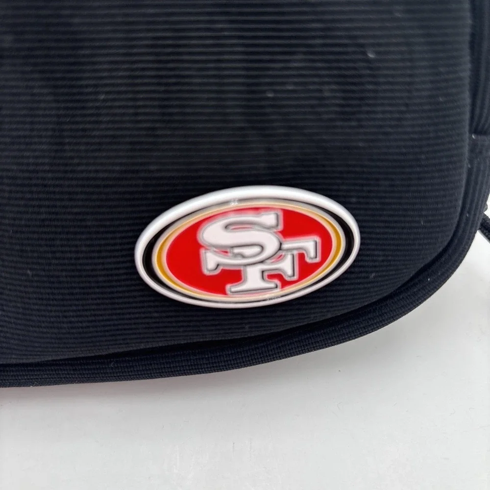 San Francisco 49ers Football Fanny Pac Crossbody Bag Black Red White Adjustable