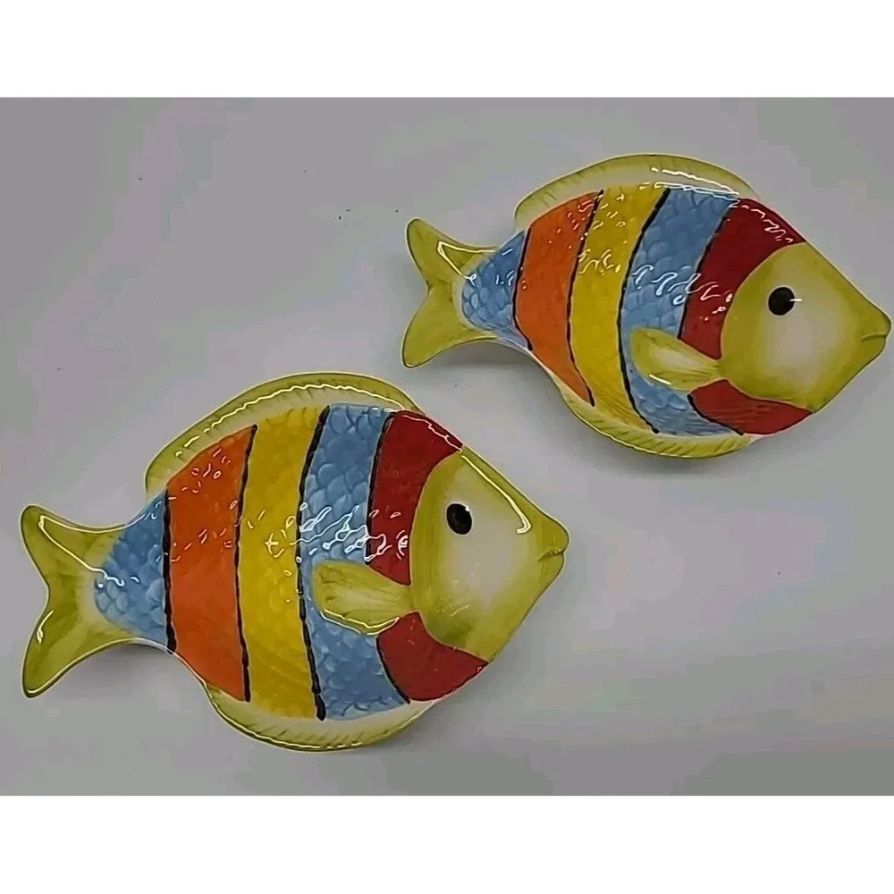 (2) Pier 1 Imports Fish Bowl Dish 7