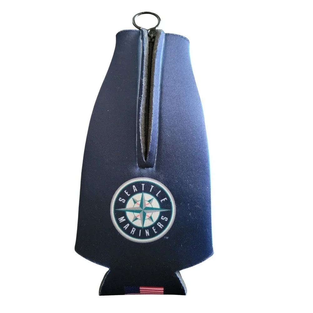 WinCraft Bottle‎ Hugger Seattle Mariners OS Teal Navy New MLB Neoprene Zipper