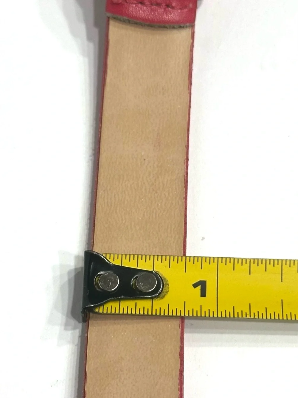 TEHAMA Womens Hot Pink Leather Belt Made in Canada Mens Belt Size M